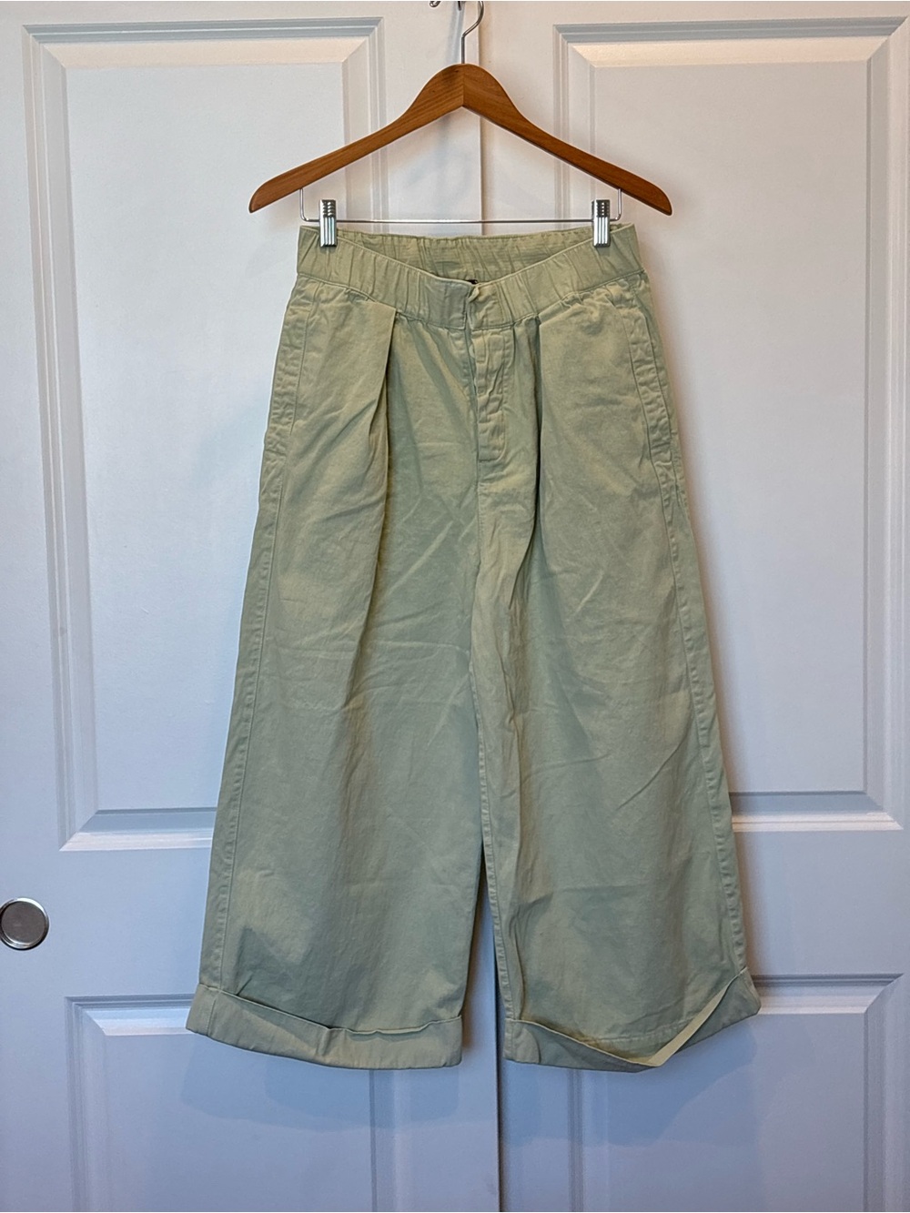 Free People After Love Cuff Pant in Meadow Haze (Light Green)